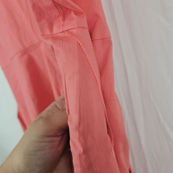 Gal Meets Glam Size 16 Saffron Flutter Sleeve Crop Jumpsuit Tie Waist PLUS - Picture 7 of 12